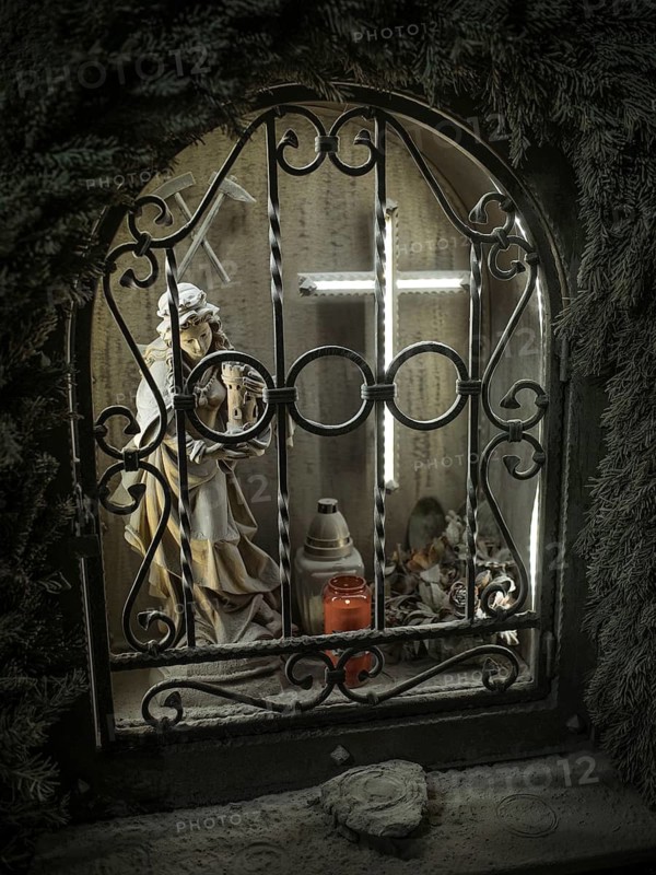 Niche for St Barbara, patron saint of miners, in construction lot H53, Brenner Base Tunnel, Wolf, Tyrol, Austria