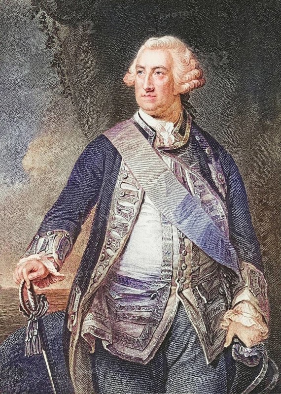 Edward Hawke 1st Baron Hawke, 1705, 1781, Admiral in the British Royal Navy, Historical, digitally restored reproduction from a 19th century original, Record date not stated