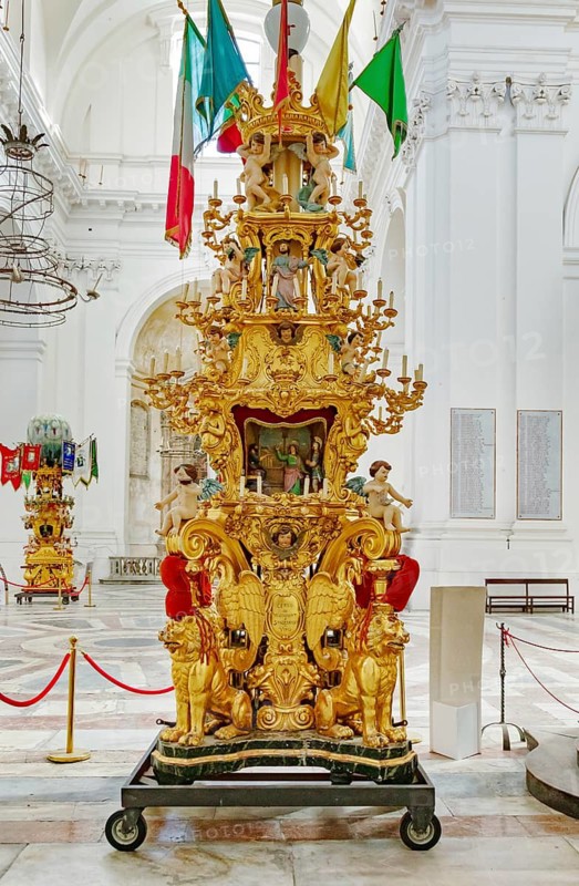 San Nicolò l'Arena church interior, Catania, Sicily, Italy