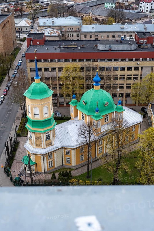 Orthodox Church of St Alexander Nevsky in the Moscow suburb, building from 1825 is one of the best-preserved wooden buildings of the Russian Orthodox Church, Riga, Latvia