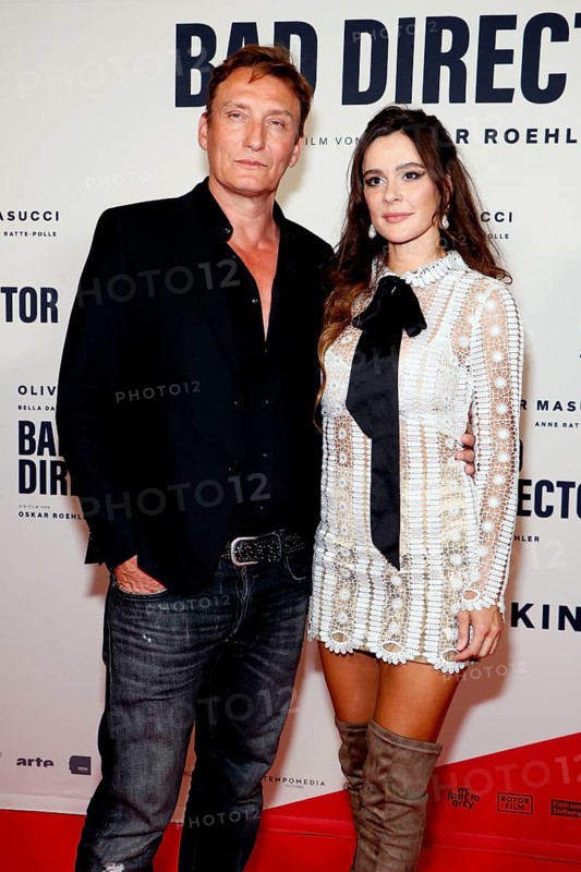 Oliver Masucci and Bella Dayne at the Berlin premiere of Bad Director at the Babylon cinema in Berlin on 7 May 2024