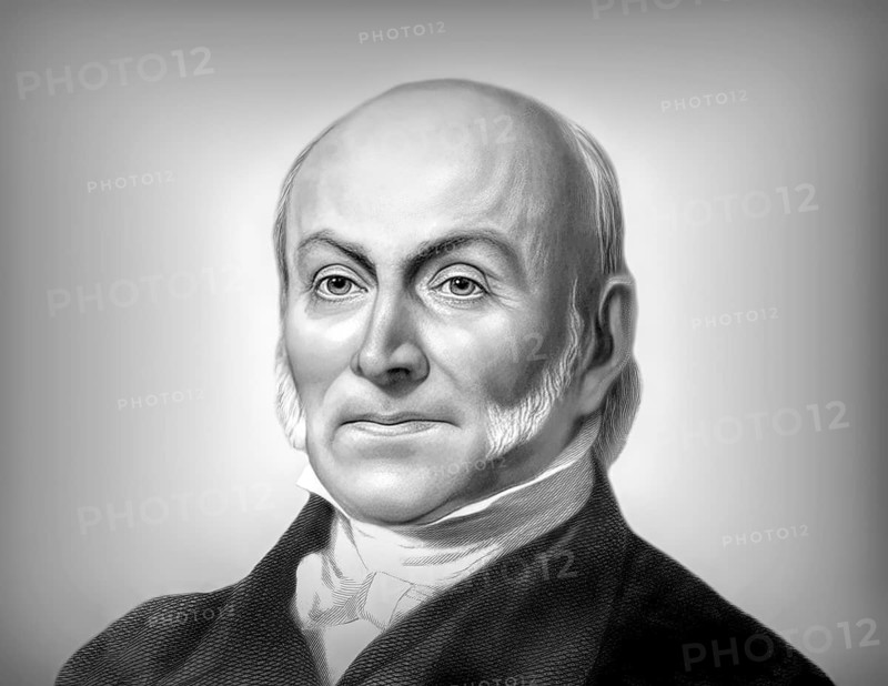 Portrait of John Quincy Adams, 1767-1848, 6th president of the United States, digitally altered