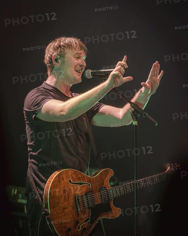 Sebastian Madsen, singer of Madsen live on Heute Nacht! 20th anniversary album debut tour in Berlin's Columbiahalle on 12/04/2025