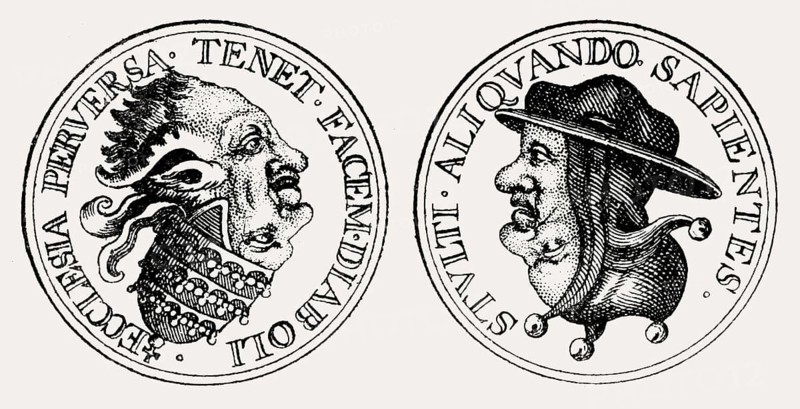Anti-Catholic coin, 16th-century