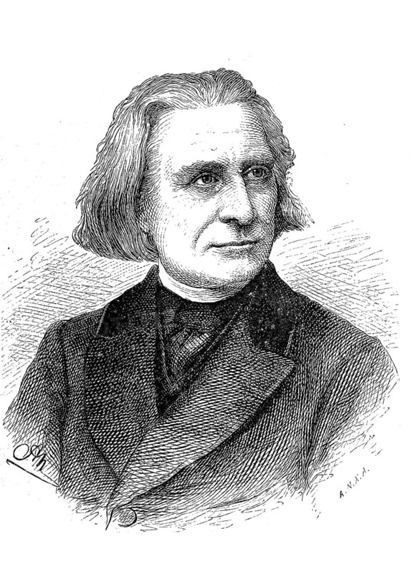Franz Liszt, 22 October 1811, 31 July 1886, Hungarian composer, pianist, conductor, theatre director, music teacher and writer, Historical, digital reproduction of an original from the 19th century