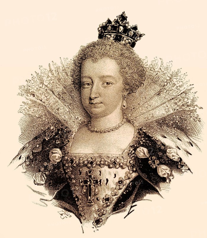 Marie de' Medici, Marie de Médicis, Maria de' Medici, 1575-1642, Queen of France as the second wife of King Henry IV