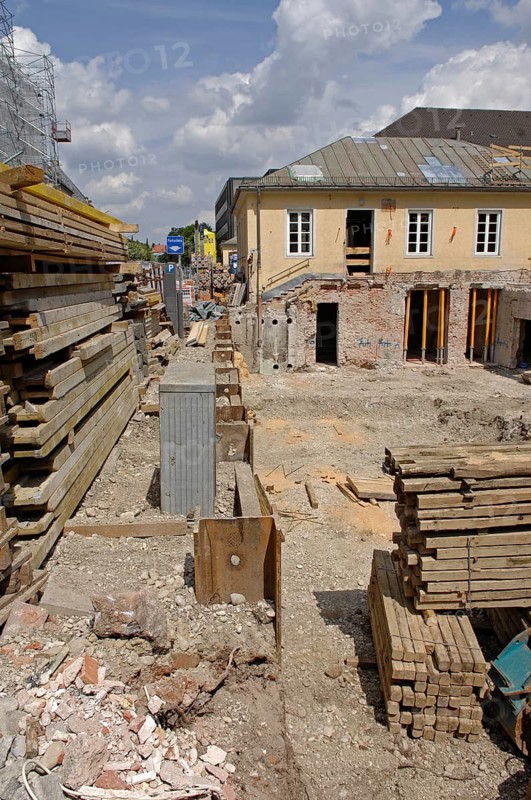 Construction site, core renovation of the Greek restaurant Moro Mou in spring 2022, Königinstraße, Munich, Bavaria, Germany