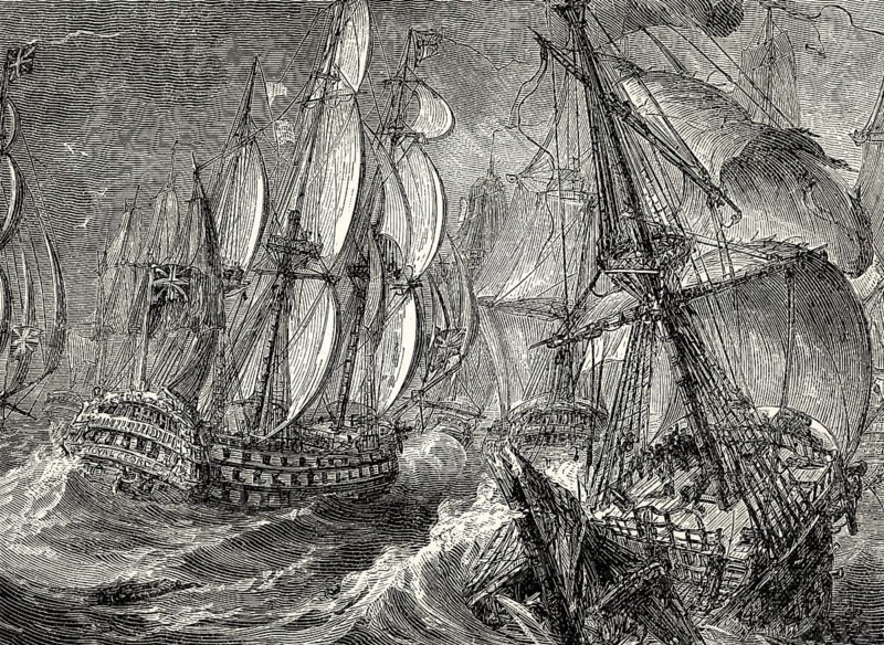 The Battle of Quiberon Bay, Seven Years' War, on 20 November 1759