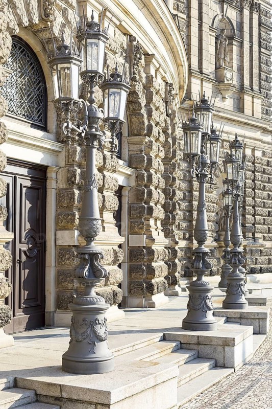 Façade design of the Semper Opera House, Theatre Square, Dresden, Saxony, Germany
