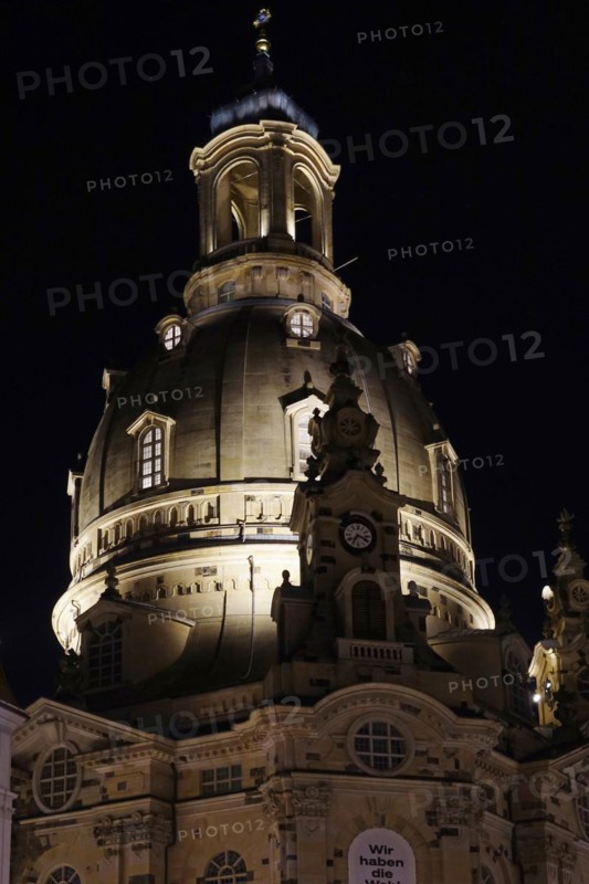 Church of Our Lady Dresden in the evening, Saxony, Germany