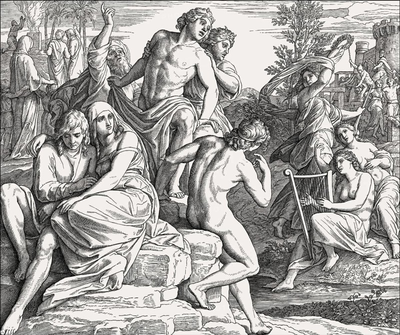Days of Noah, Old Testament, by Julius Schnorr von Carolsfeld, 1860