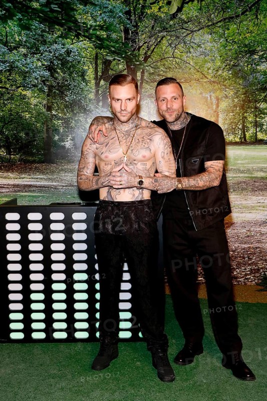 Rapper Kontra K (Maximilian Diehn, KO?TRA K) at the inauguration of the new Berlin Vibes themed area and his wax figure at Madame Tussaud's Berlin on 3 April 2025
