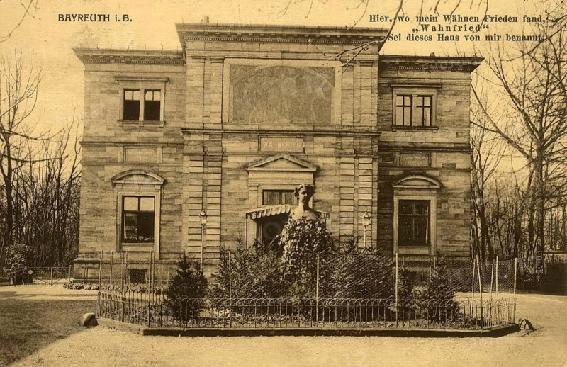 Historical postcard around 1900, Bayreuth, Villa Wahnfried, Upper Franconia, Bavaria, Germany, digital reproduction of a historical postcard, public domain, from that time, exact date unknown