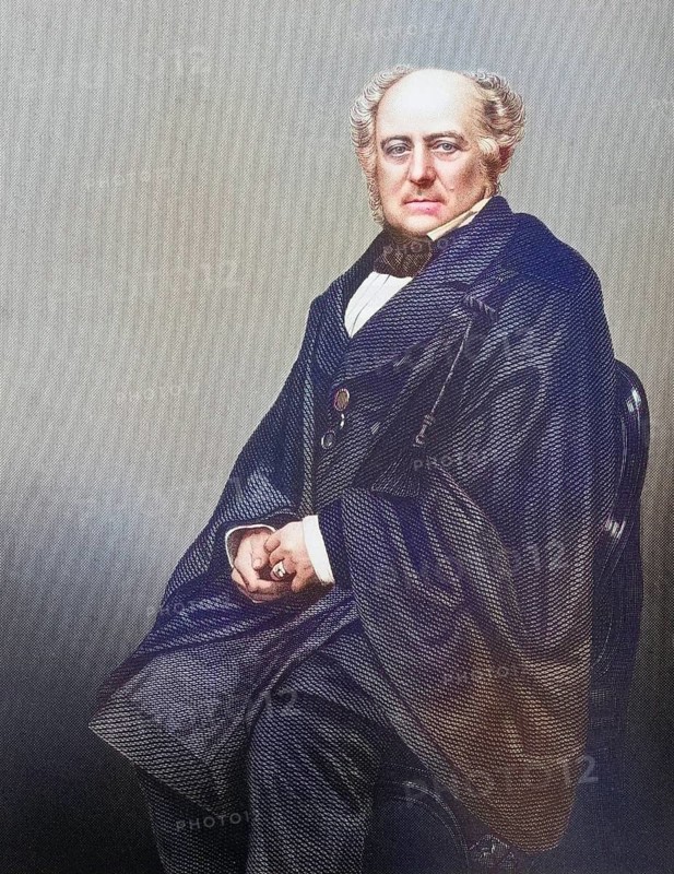 Sir Richard Bethell, 1st Baron Westbury, 1800-1873, Lord Chancellor of Great Britain. Painted by DJPound after a photograph by Mayall. From the book The Drawing-Room of Eminent Personages, Volume 1, published in London 1860, digitally restored reproduction from a 19th century original, record date not stated