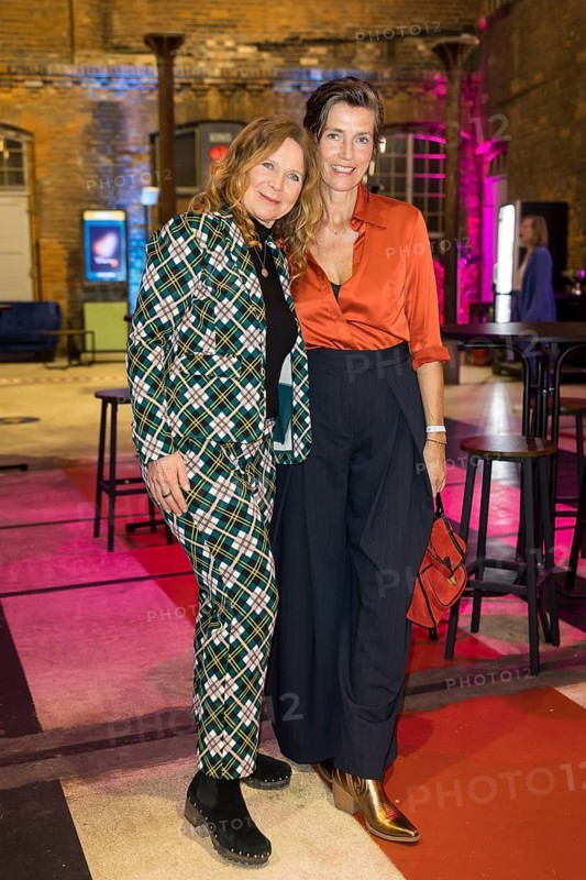 Marion Kracht and Julia Bremermann in front of the German Audio Film Awards ceremony at the Colosseum cinema in Berlin on 24.03.2026
