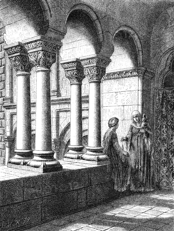 Reconstruction of the Imperial Palace, Kaiserpfalz or Barbarossaburg at Gelnhausen, Hesse, Germany