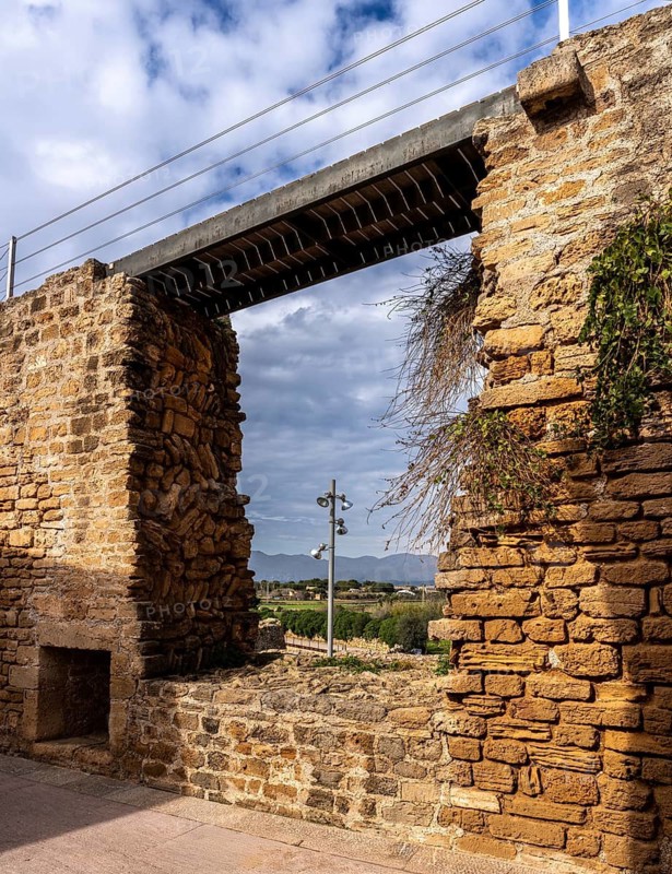 Medieval Walls, the city wall of Alcudia, Majorca, Spain