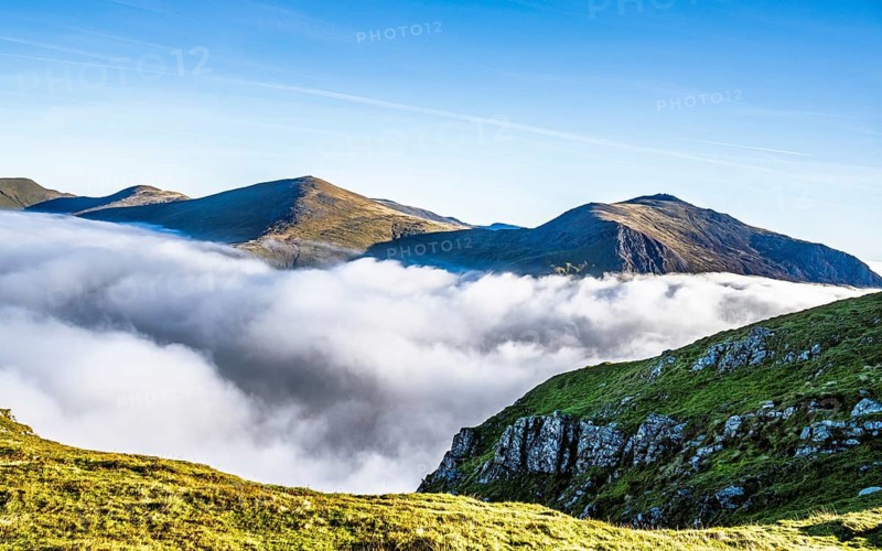 Snowdon Massif, Snowdon Range, Snowdonia, North Wales, UK