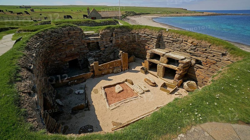 Europe, Scotland, Great Britain, England, landscape, Tomb of the Eagles
