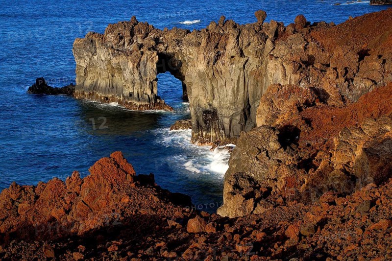 Canary Islands, El Hierro, South Coast, rocks, arch, Atlantic Ocean, Arco de la Tosca, cliffs, El Hierro, Canary Islands, Spain
