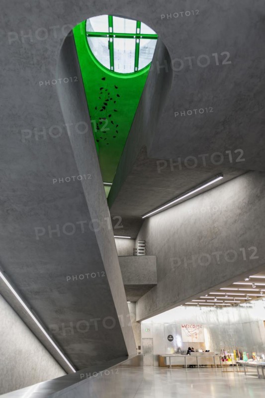 Interior view, art museum extension, architects Herzog and de Meuron, Basel, Canton of Basel-Stadt, Switzerland
