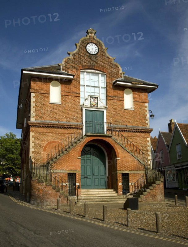 The Shire Hall town hall building dates from 1575 by Thomas Seckford, Woodbridge, Suffolk, England, United Kingdom