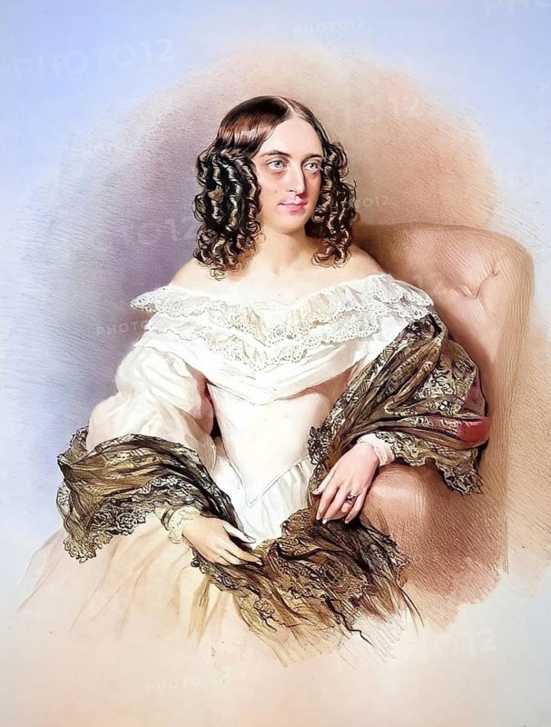 Marianne Countess Wimpffen, née Eskeles (1801-1862), woman of Franz Wimpffen, salon lady, Historical, digitally restored reproduction from a 19th century original, Record date not stated