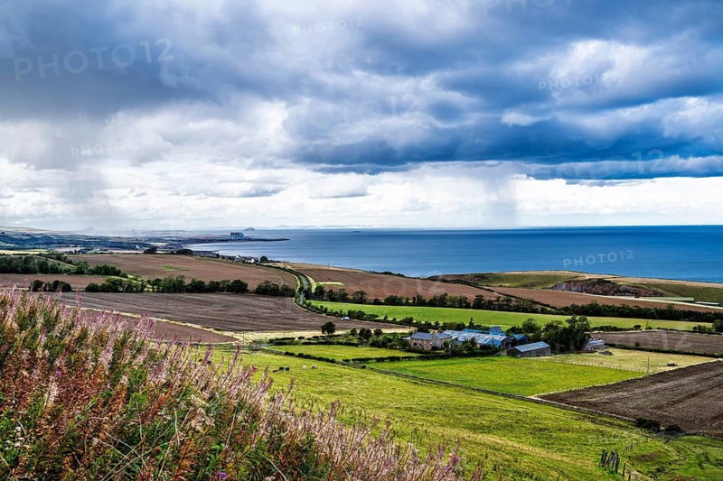 Scottish fields and farms, Southeast Scotland, UK