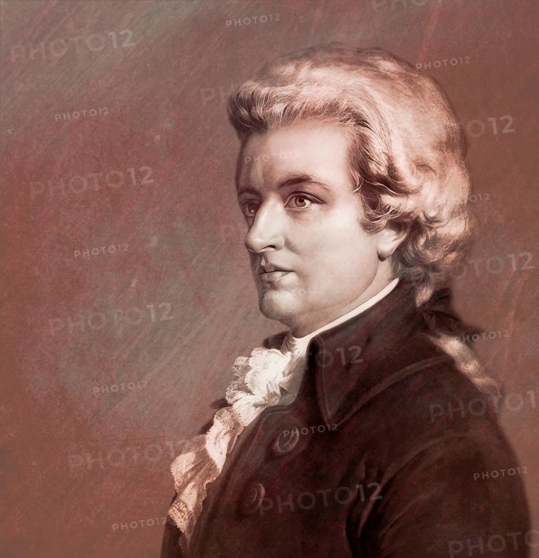 Wolfgang Amadeus Mozart, 1756 – 1791, composer of classical music, First Viennese School, digitally edited