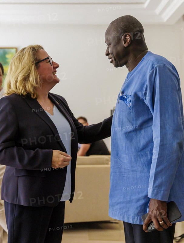 Svenja Schulze (SPD), Federal Minister for Economic Cooperation and Development and Ousmane Diagana, Vice-President of the World Bank Group for West and Central Africa, 4 March 2024.photographed on behalf of the Federal Ministry for Economic Cooperation and Development