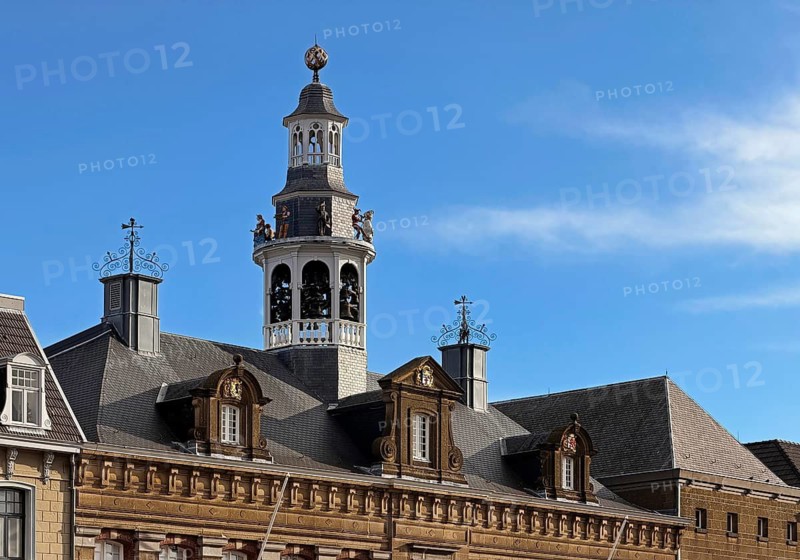 Town hall from 1700 with a carillon tower, Roermond, Limburg province, the Netherlands