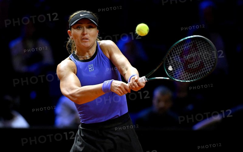 Action Paula Badosa (RSP) Women's Porsche Tennis Grand Prix Porsche Arena, Stuttgart, Baden-Württemberg, Germany
