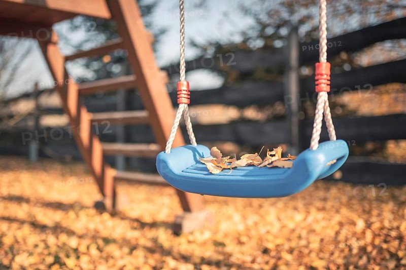 Swing in the autumn scenery