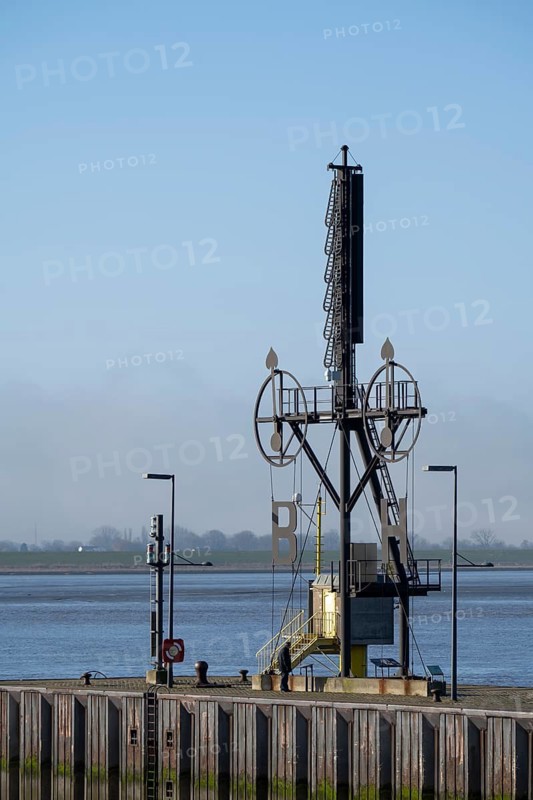 Wind semaphore on the Weser, Havenwelten, Bremerhaven, Bremen, Germany