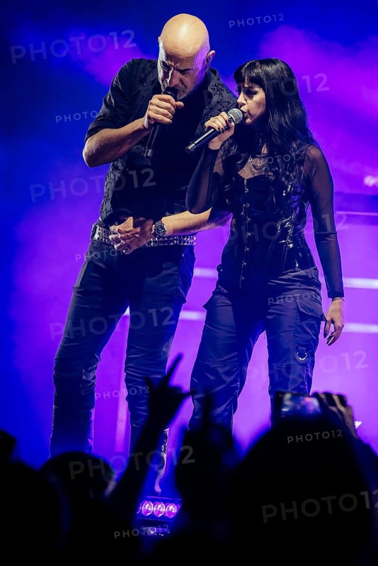 Alexander Wesselsky, singer of Eisbrecher live on Kaltfront Tour 2025 Tour in the Columbiahalle Berlin on 15.05.2025