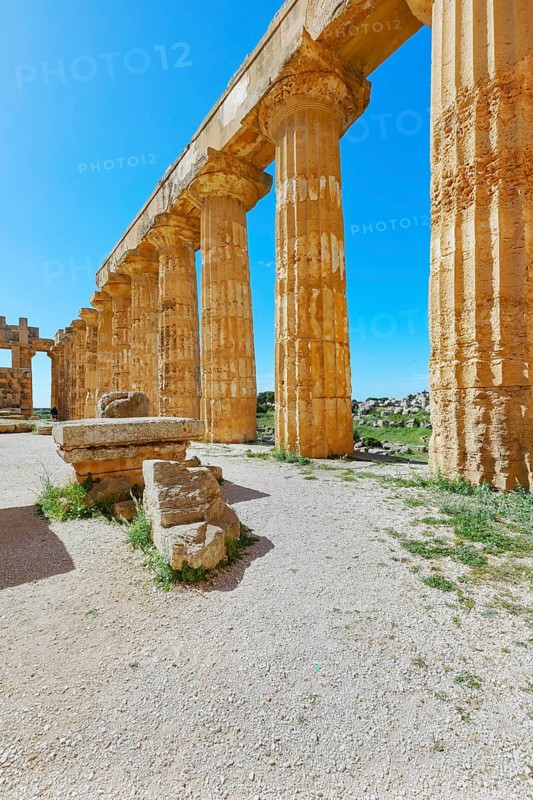 Temple of Hera or Temple E, Selinunte Archaeological Park, Selinunte, Trapani district, Sicily, Italy