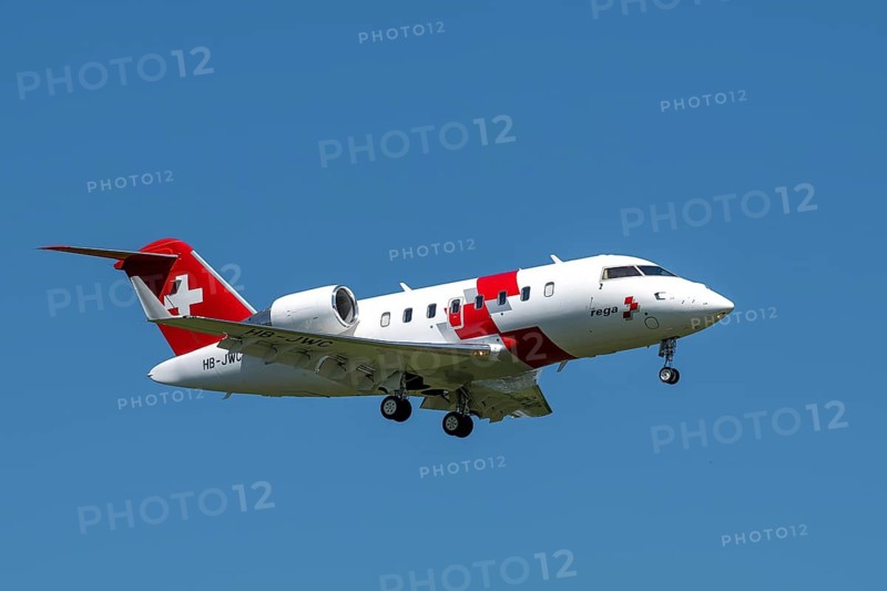 Aircraft Swiss Air-Ambulance Rega, HB-JWC, Bombardier Challenger 600
