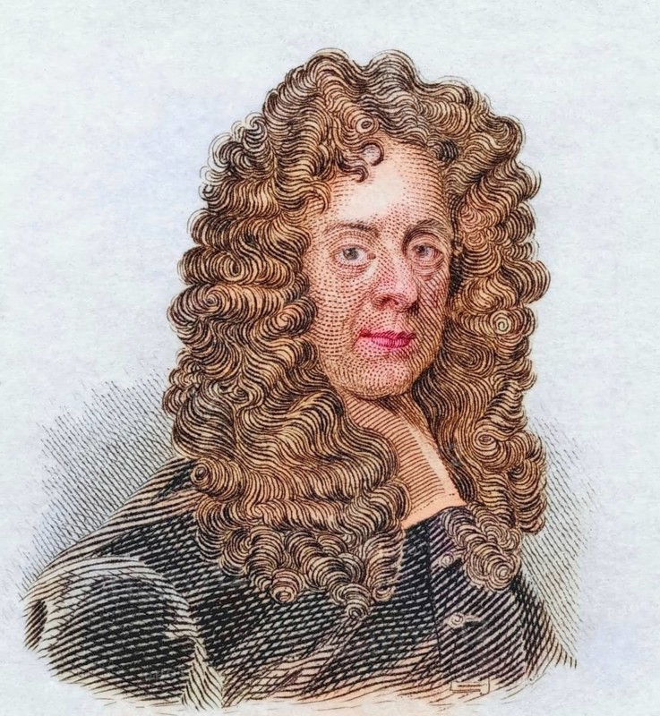Edmund Waller, (born 3 March 1606 in Coleshill, Buckinghamshire, died 21 October 1687 in Beaconsfield, Buckinghamshire) was an English poet, politician and parliamentarian, coloured woodcut from Crabbe's Historical Dictionary from 1825, Historical, digital reproduction