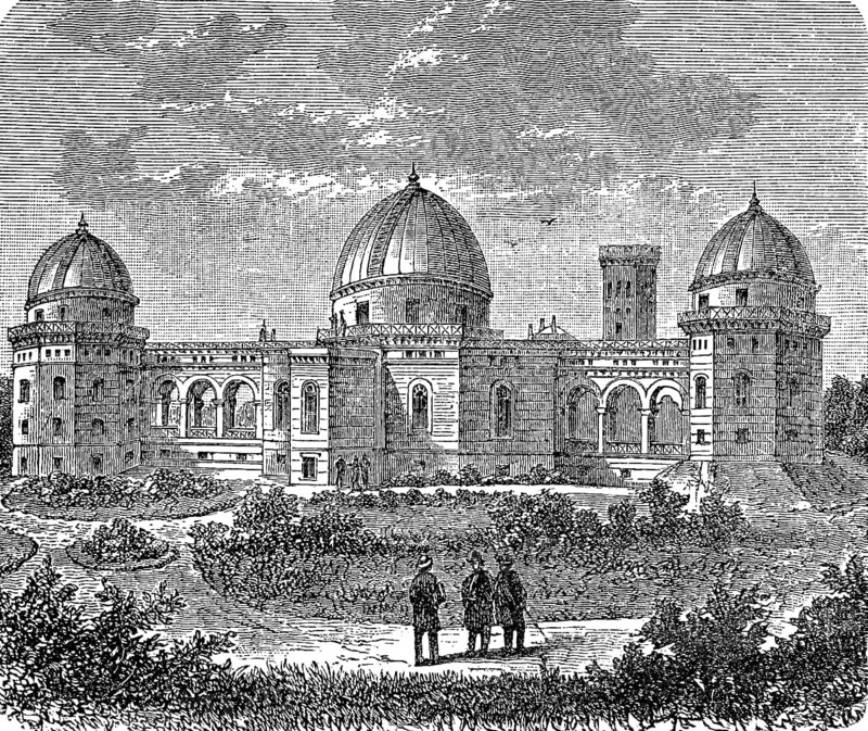 The Astrophysical Observatory, Leibniz Institute for Astrophysics Potsdam, Germany, in 1880, Historical, digital reproduction of an original 19th century model