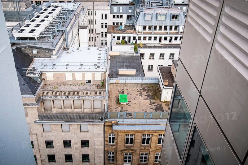 Table tennis table on the roof of a house in Düsseldorf, Germany