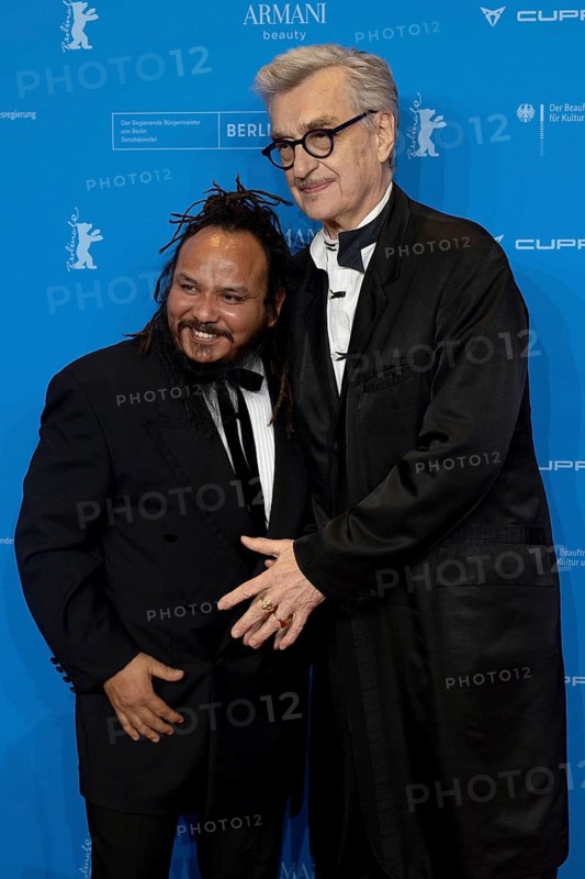 Min Bahadur Bham and Wim Wenders at the opening of the Berlinale at the Theater am Potsdamer Platz in Berlin on 12.02.2026. The 76th Berlin International Film Festival will take place from February 12 to 22, 2026