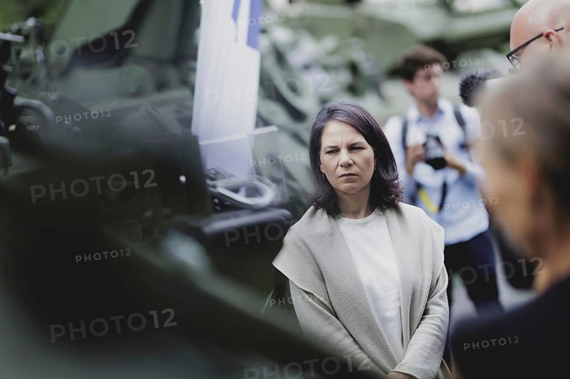 Annalena Bärbock (Alliance 90/The Greens), Federal Foreign Minister, photographed during a visit to Flensburger Fahrzeugbau GmbH during the Foreign Minister's trip to Germany in Flensburg, 25 July 2024. /