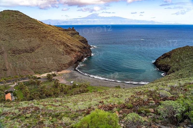 Playa Avalo beach near the capital San Sebastián de La Gomera, La Gomera, Canary Islands, Spain