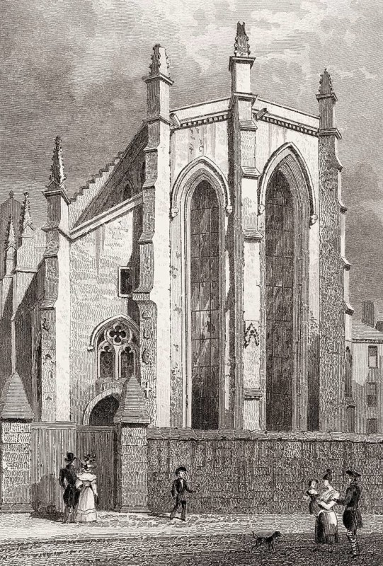 Trinity College Church, Edinburgh, Scotland, 19th century, from Modern Athens by Th. H. Shepherd