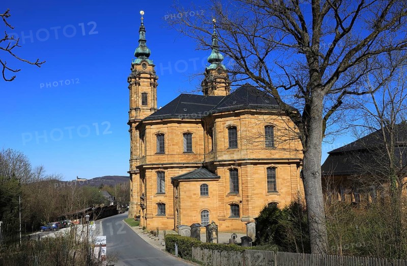 Pilgrimage church Basilica Vierzehnheiligen near Bad Staffelstein, Lichtenfels district, Gottesgarten region in the Upper Mainland, Upper Franconia, Bavaria, Germany