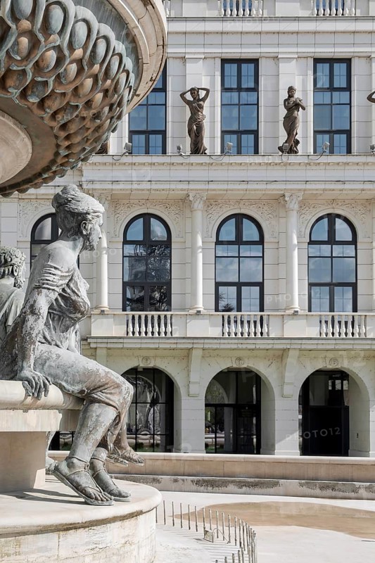 Fountain of Philip II of Macedonia, father of Alexander the Great, detail, Skopje, North Macedonia, Balkans