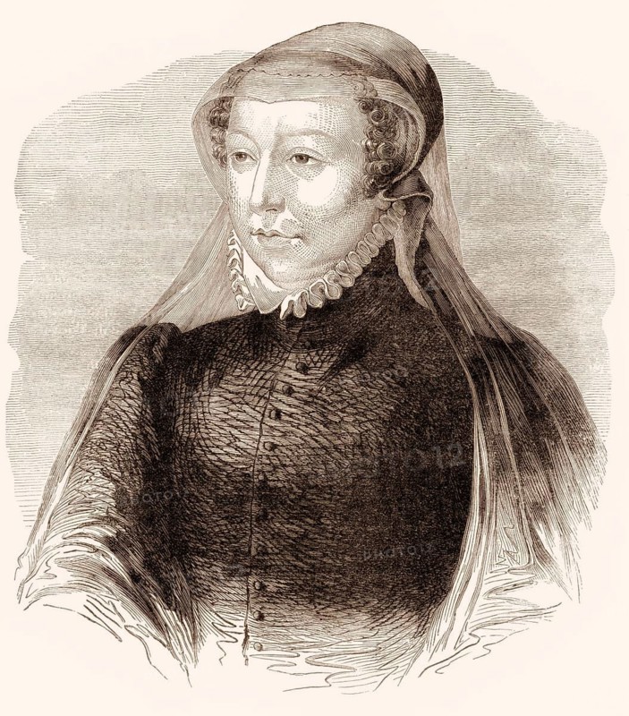 Catherine de' Medici, Catherine de Médicis, 1519-1589, Queen of France as the wife of King Henry II