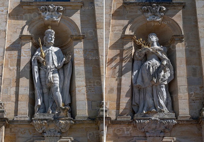 Emperor Heirich II and Empress Kunigunde at the Basilica of Gößweinstein, Upper Franconia, Bavaria, Germany