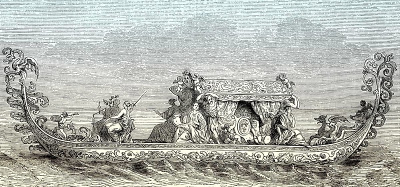 The French Ambassador's gondola in Venice, 1682