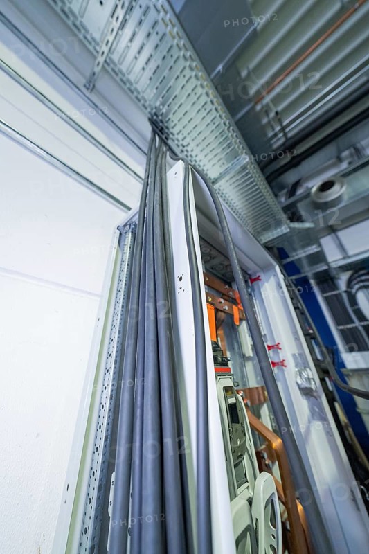Cable routing through a switch box in an industrial environment, switch cabinet construction, PV system construction, major customers, Enzkreis, Germany